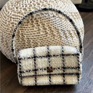 Anine Bing Nico Bag in Beige Plaid